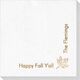 Corner Text with Autumn Leaf Design Deville Napkins Image 1 of 2